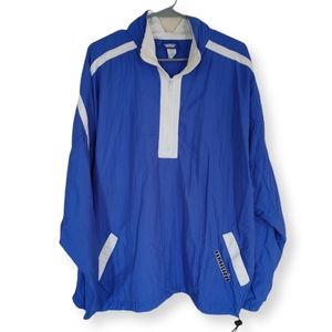 VTG 90s Umbro Soccer 1/4 Zip Windbreaker Soccer Track Jacket XL Blue White